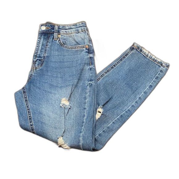 wild fable Denim - Wild Fable High Rise Mom Distressed Denim Jeans